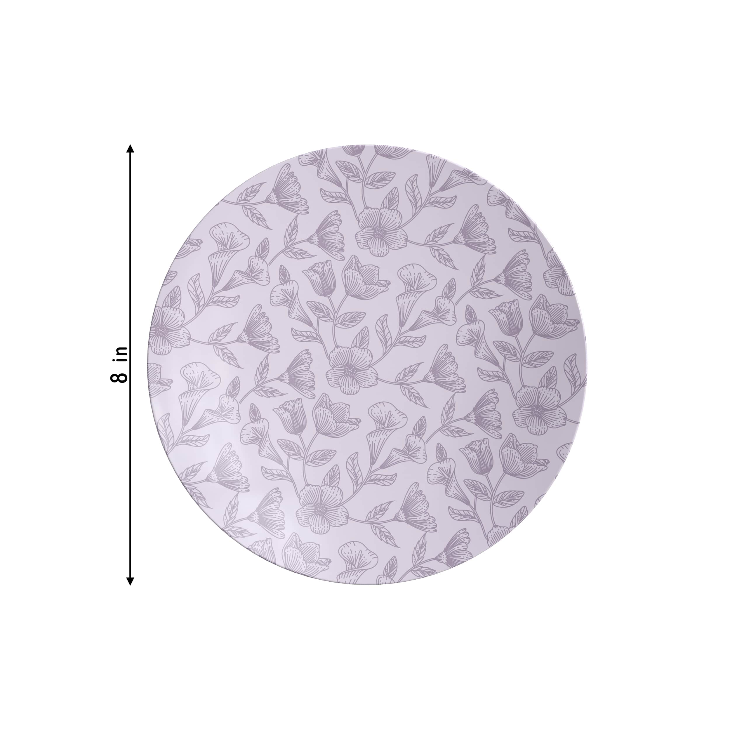 8 In. Blossom Circle Design Plastic Plates | 120 Count