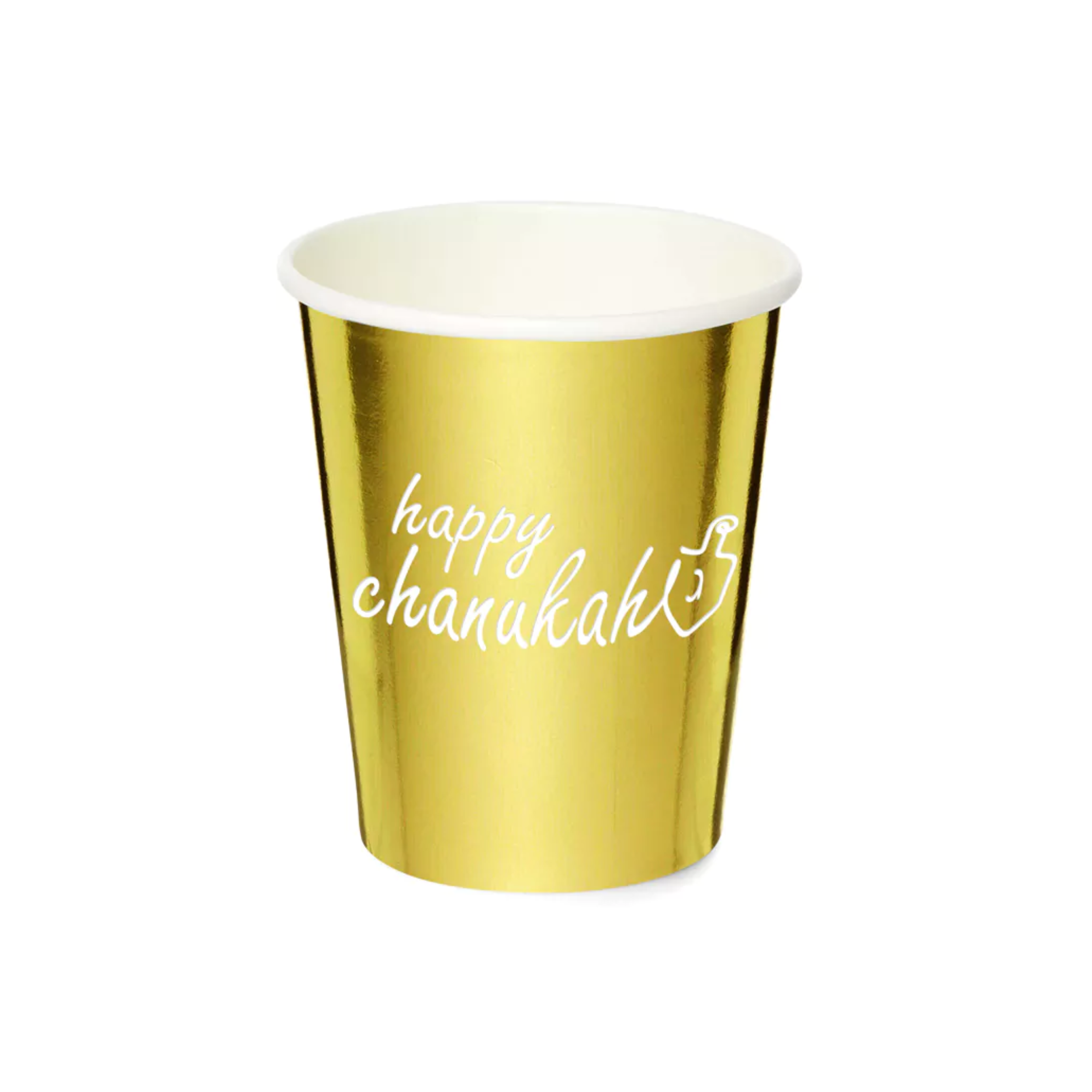 Gold Chanukah Paper Cups (100 Count)