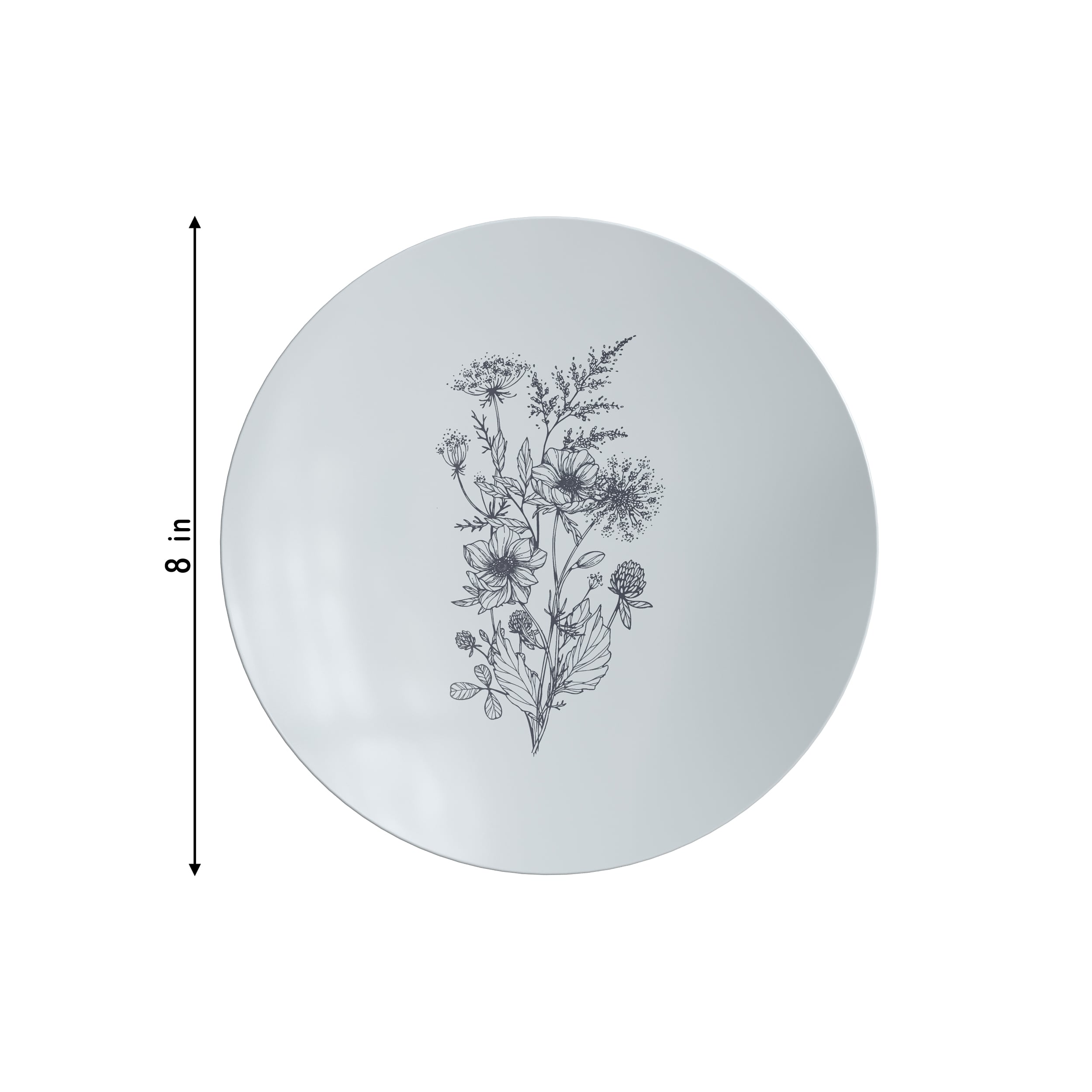 8 In. Dandelion Bloom Design Plastic Plates | 120 Count