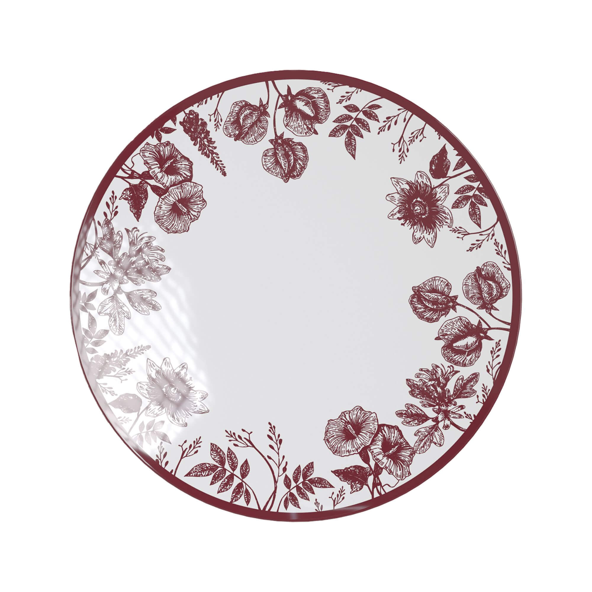 10 In. Vine Design Plastic Plates | 120 Count