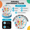 9 In. Blue Birthday Print Paper Plates | 500 Count