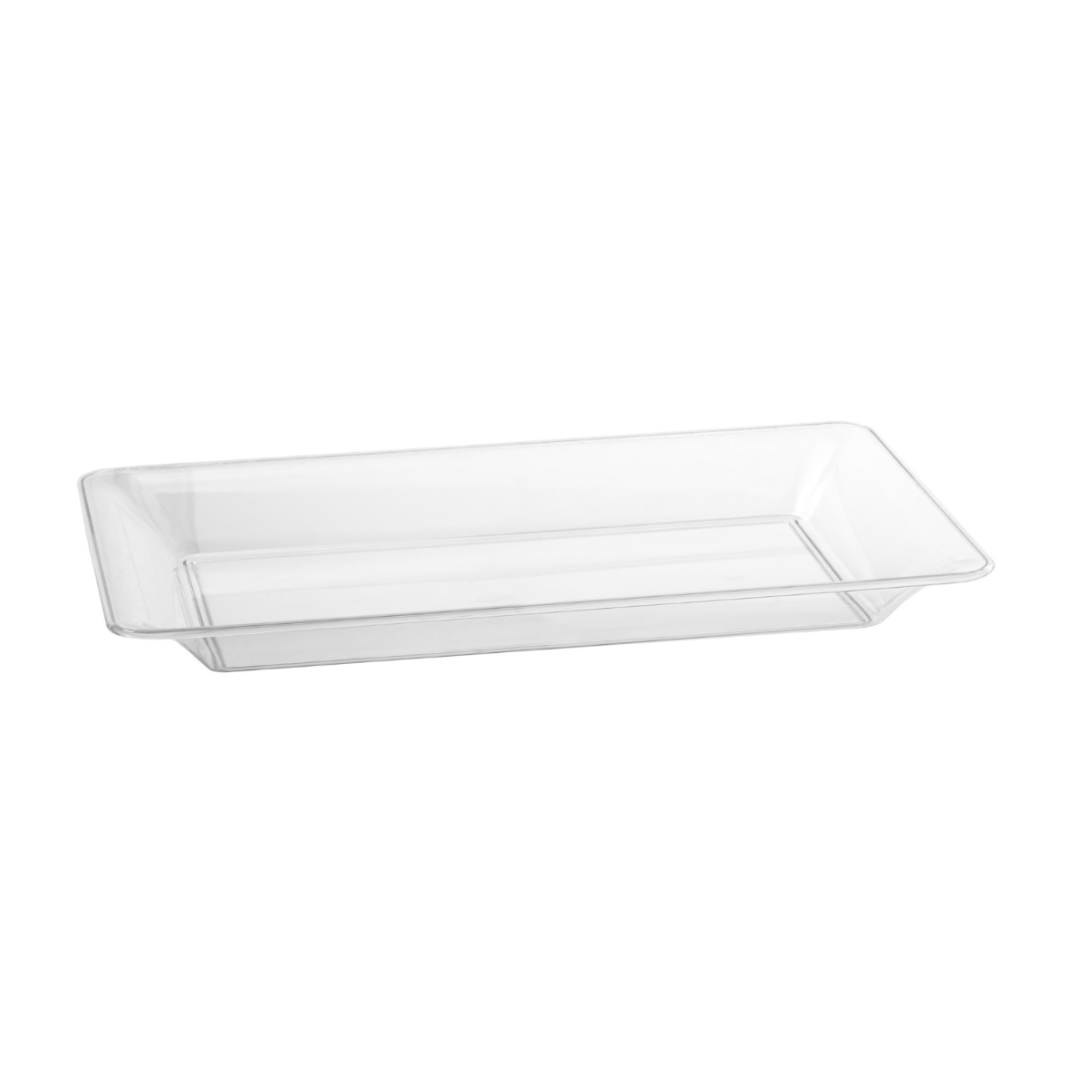 9.5" x 14.5" | Clear Rectangle Plastic Tray | 50 Pack