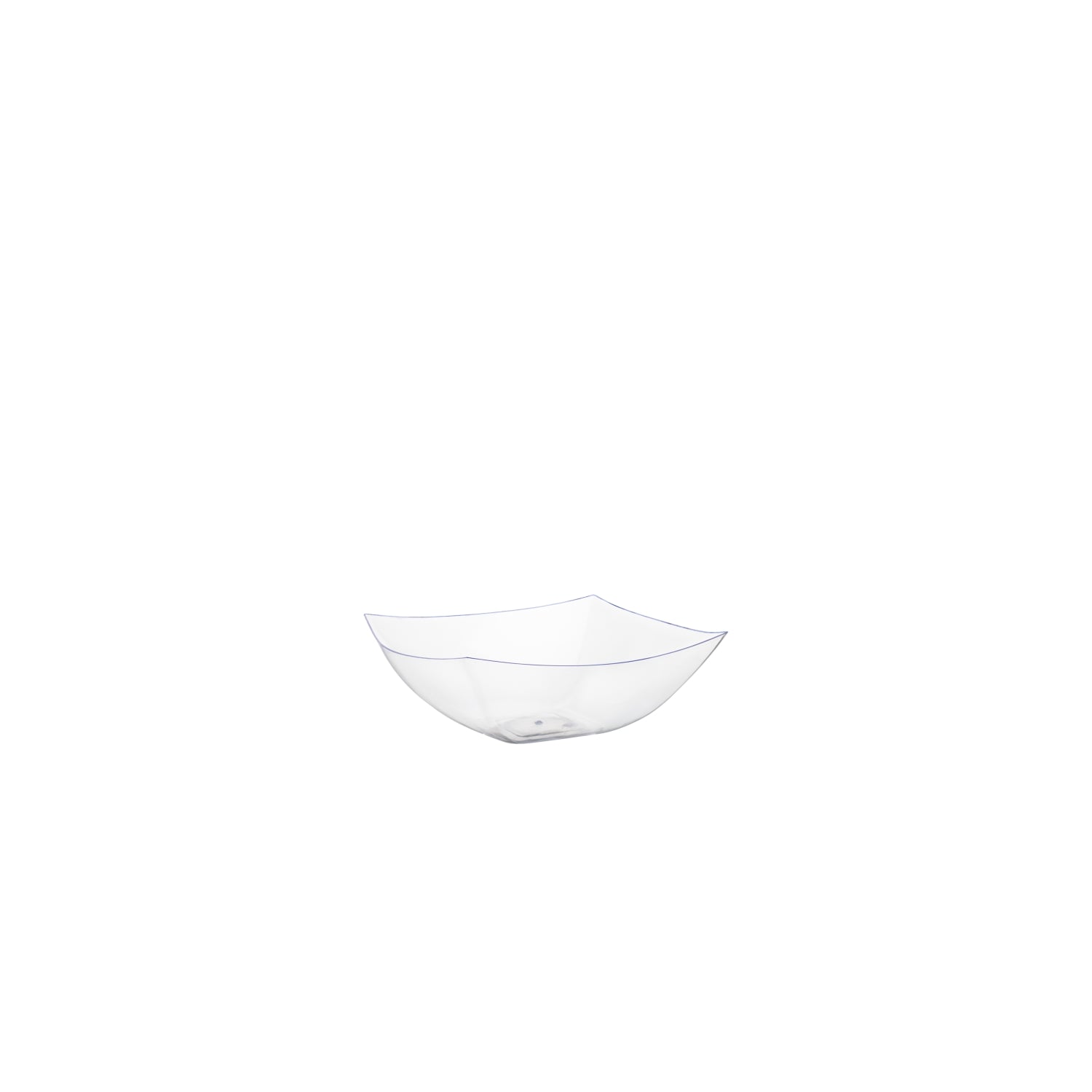 8 Oz. | Clear Square Plastic Serving Bowl | 96 Count