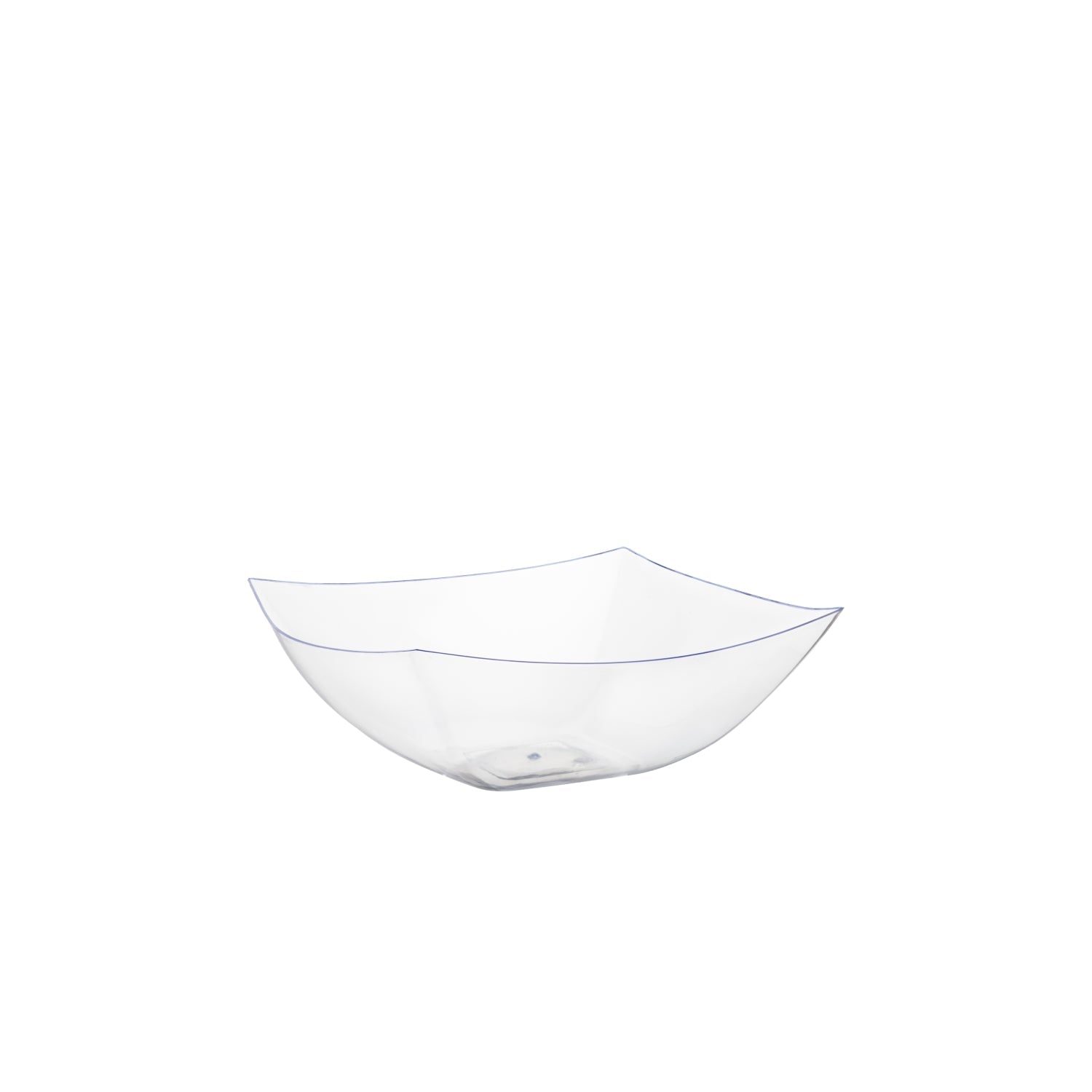32 Oz. | Clear Square Plastic Serving Bowl | 48 Count