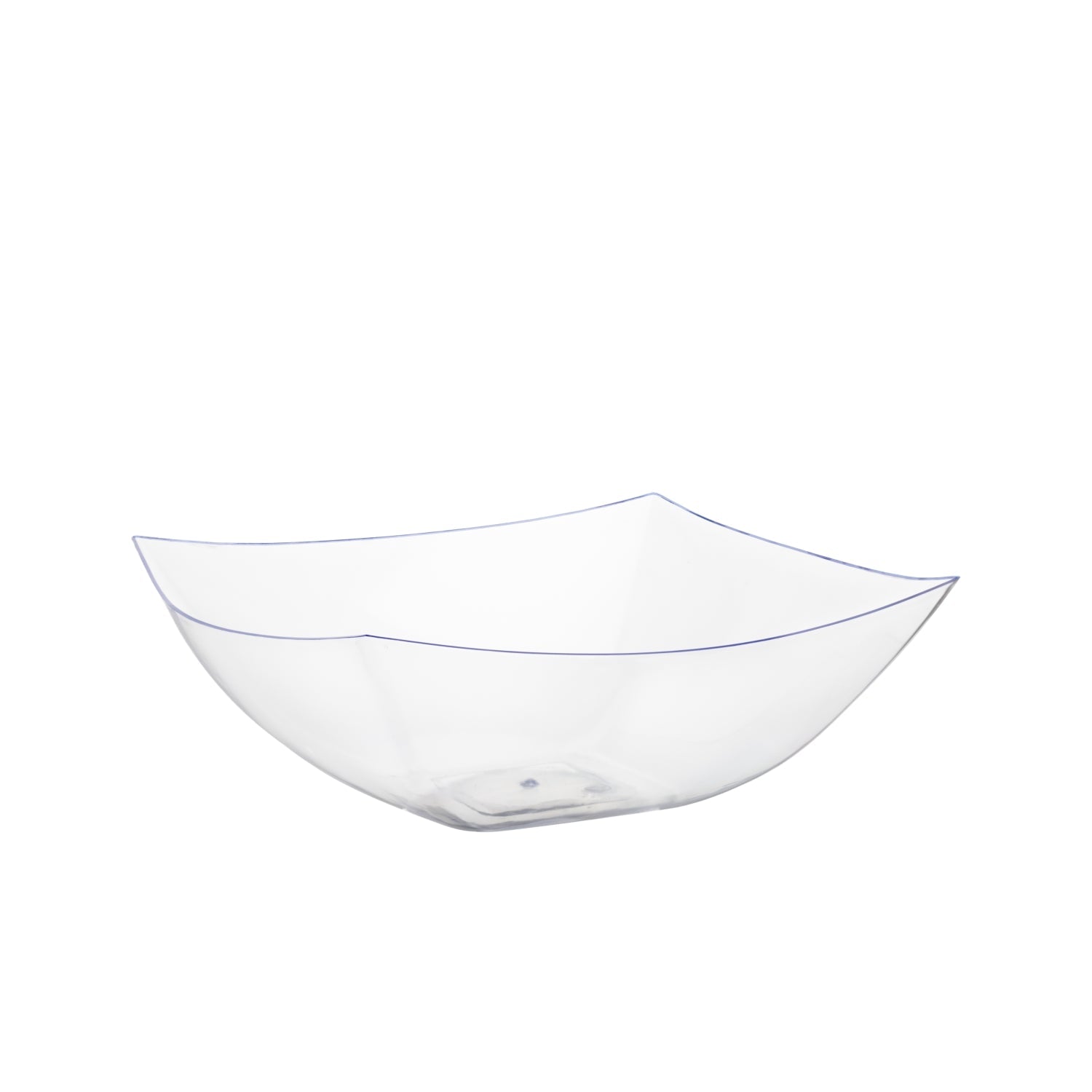 64 Oz. | Clear Square Plastic Serving Bowl | 36 Count