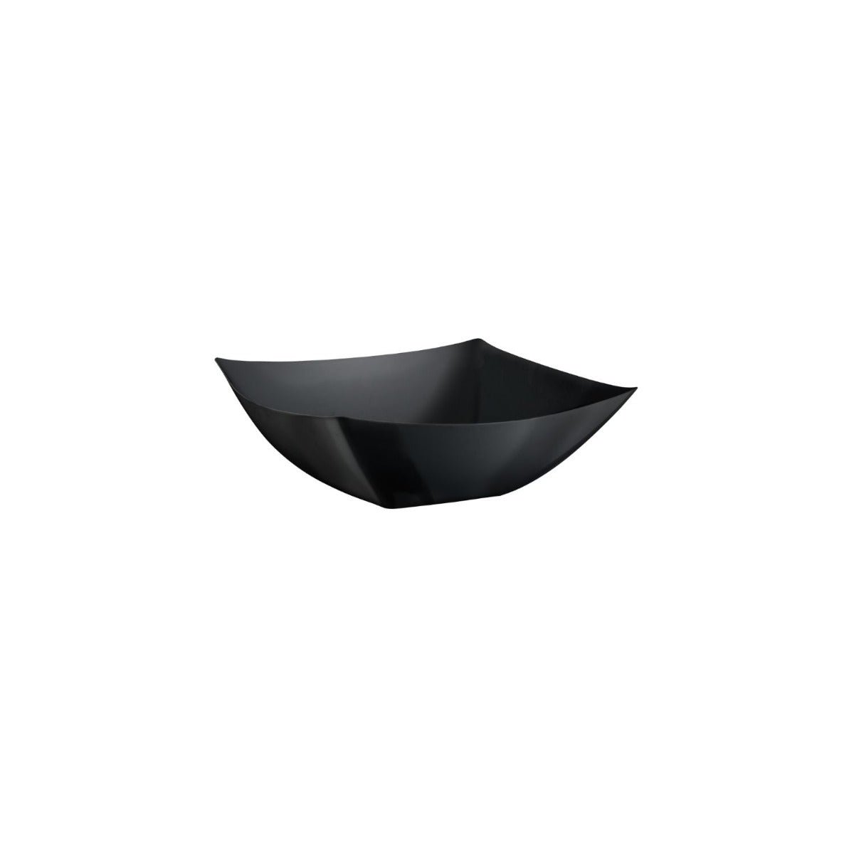 8 Oz. | Black Square Plastic Serving Bowl | 96 Count