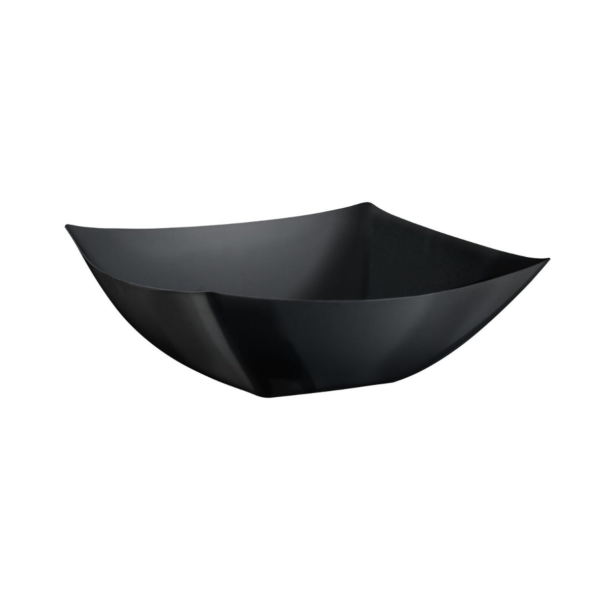 64 Oz. | Black Square Plastic Serving Bowl | 36 Count