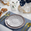 8 In. Blossom Circle Design Plastic Plates | 120 Count