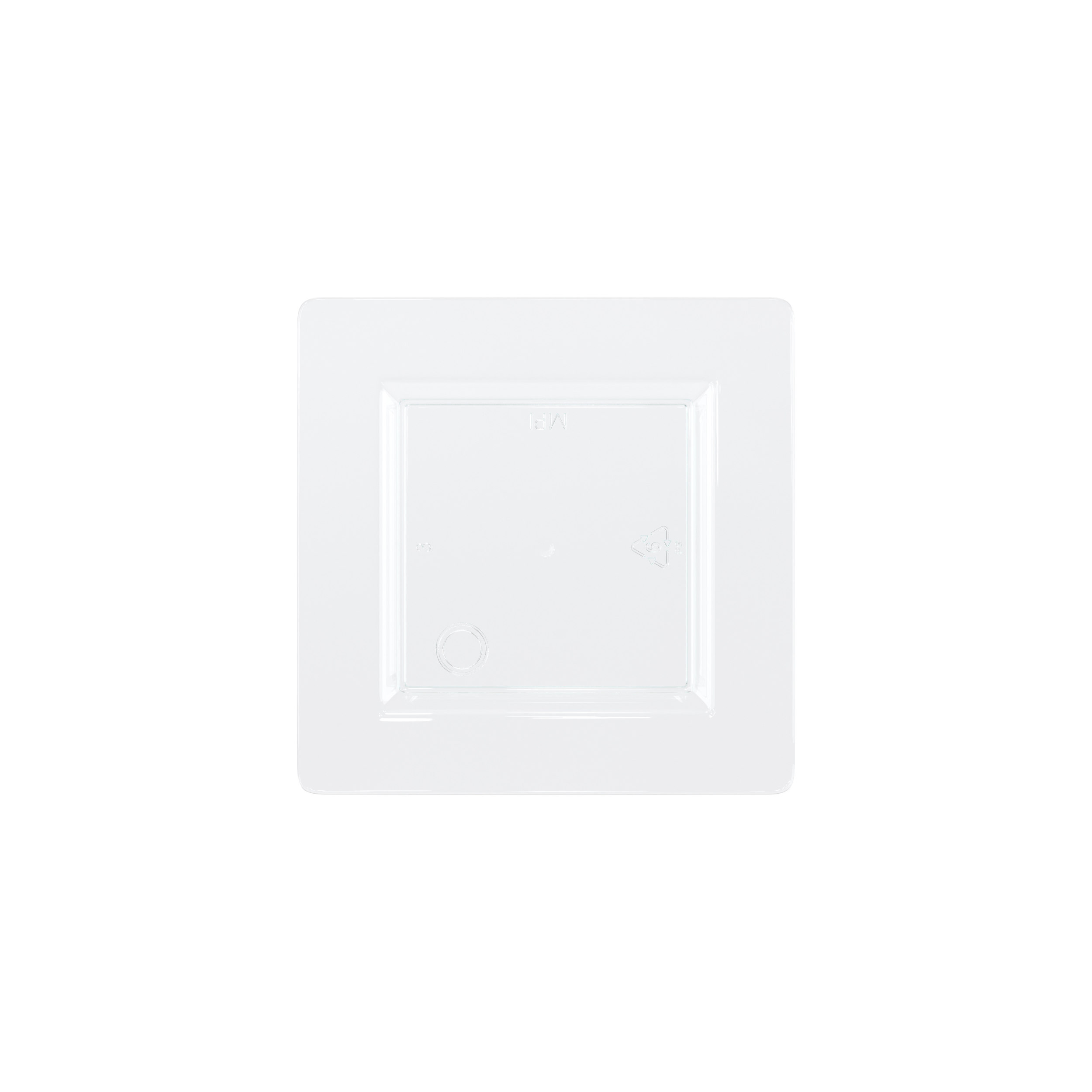 4.5 In. Clear Square Plates (600 Count)