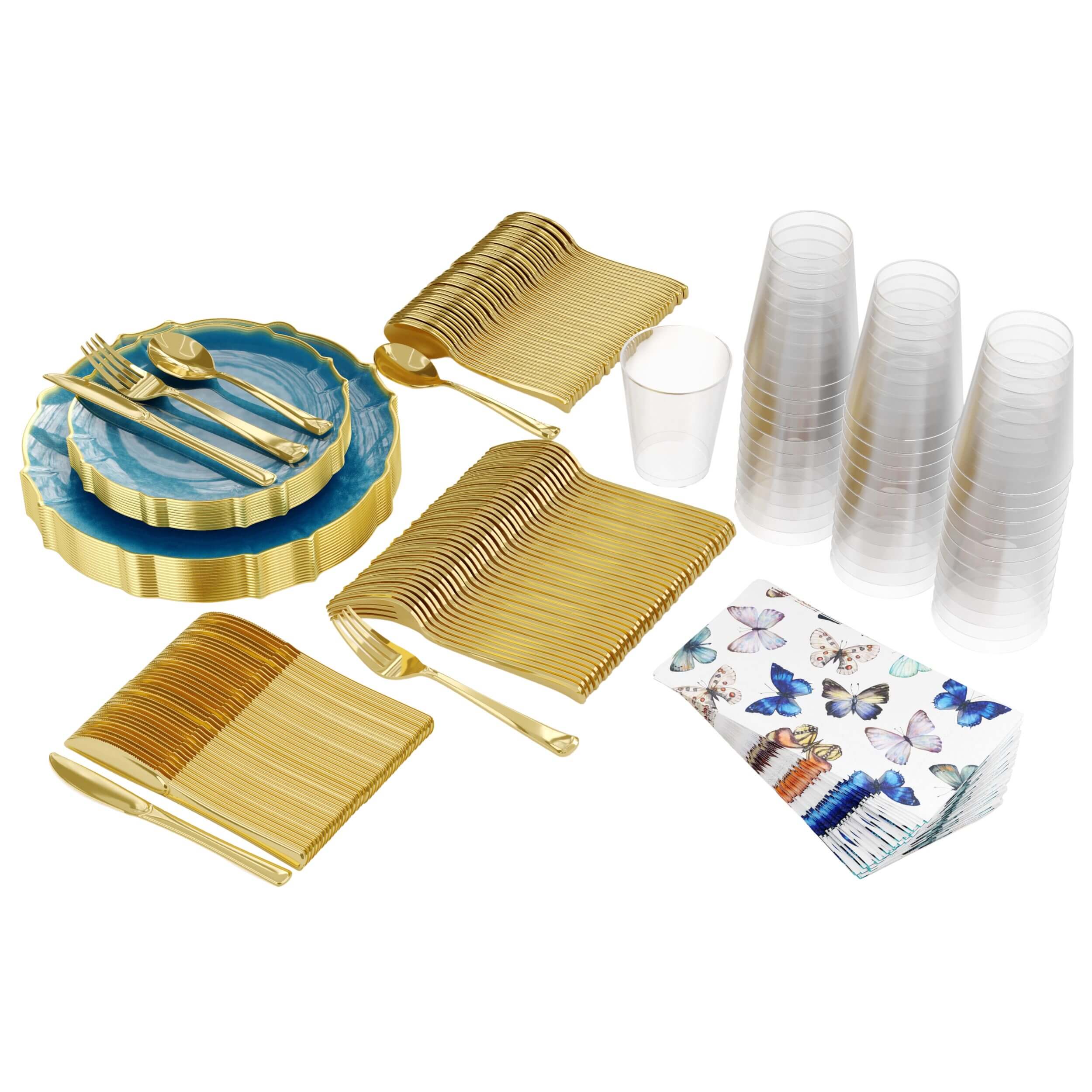 Service for 60 | Peacock & Butterfly Combo Set