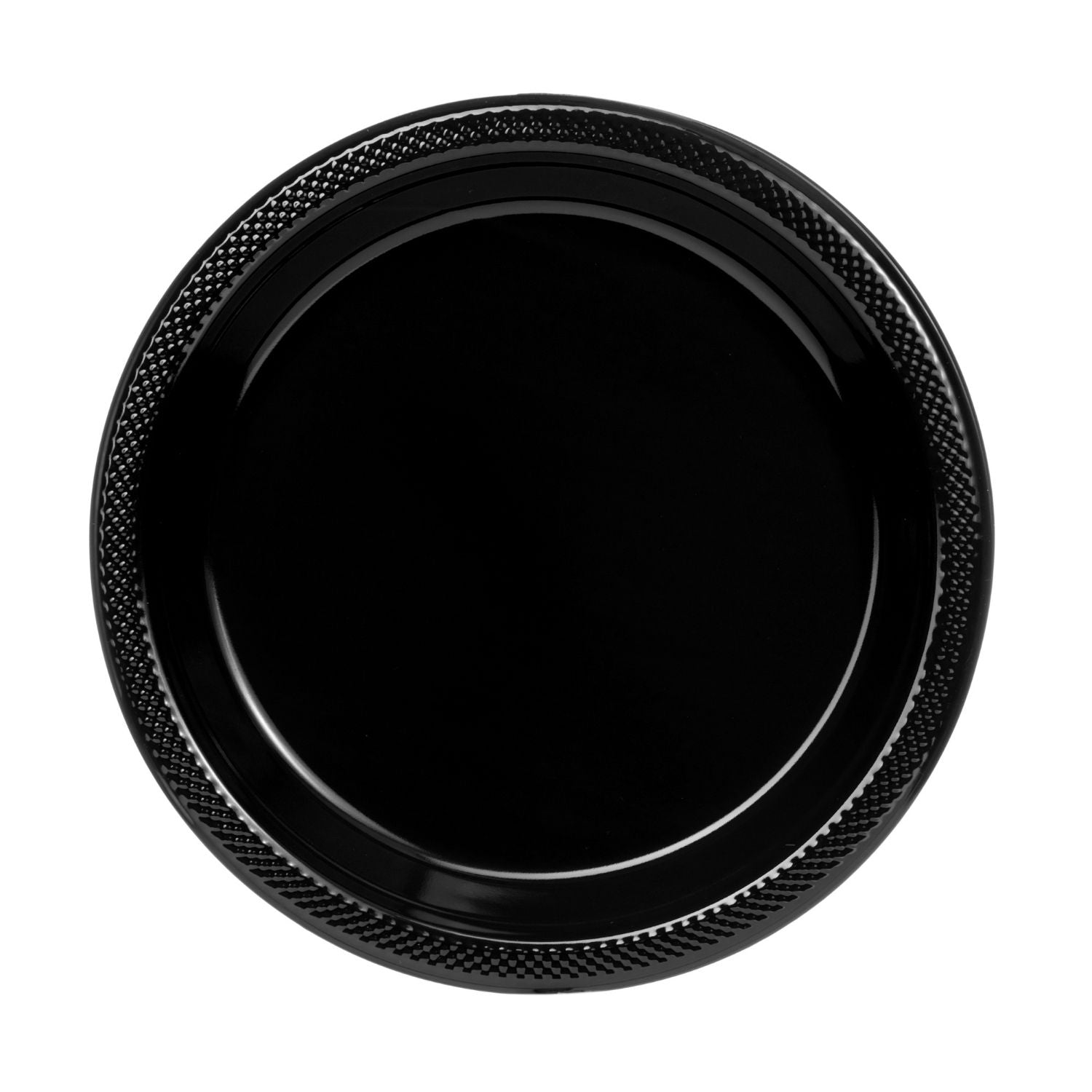 10" | Black Plastic Plates | 600 Count