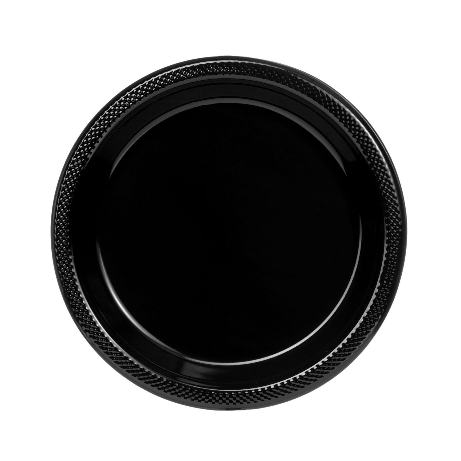 9" | Black Plastic Plates | 600 Count