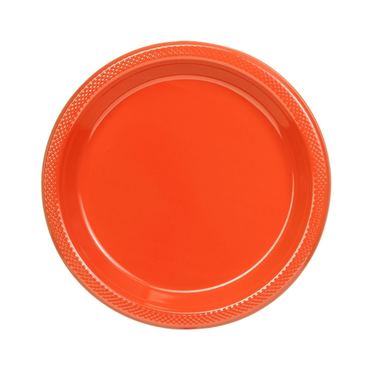 9" | Orange Plastic Plates | 600 Count