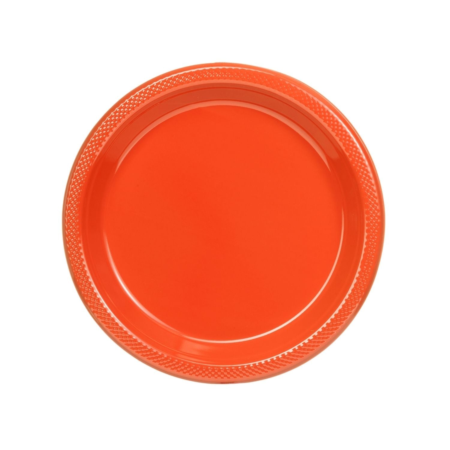 7" | Orange Plastic Plates | 600 Count