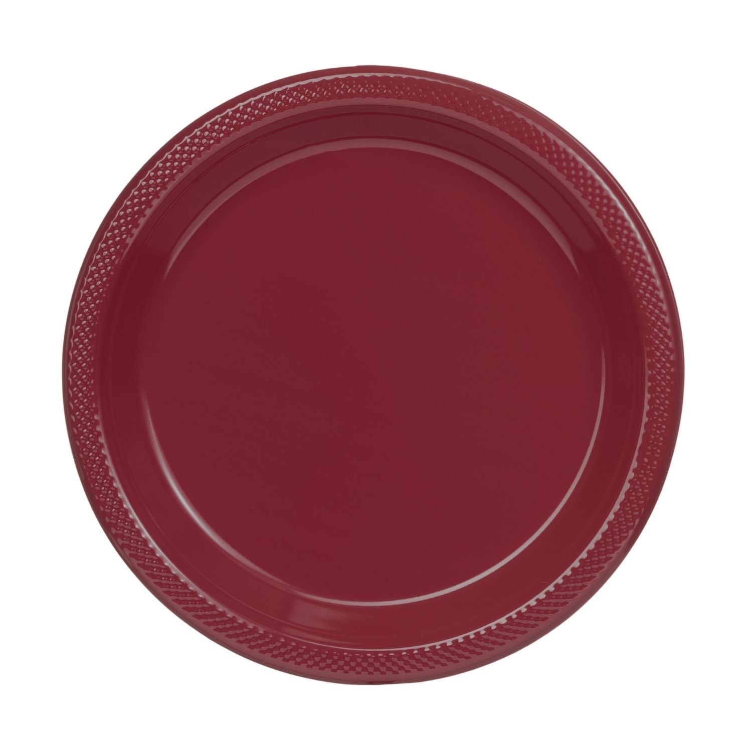 10" | Burgundy Plastic Plates | 600 Count