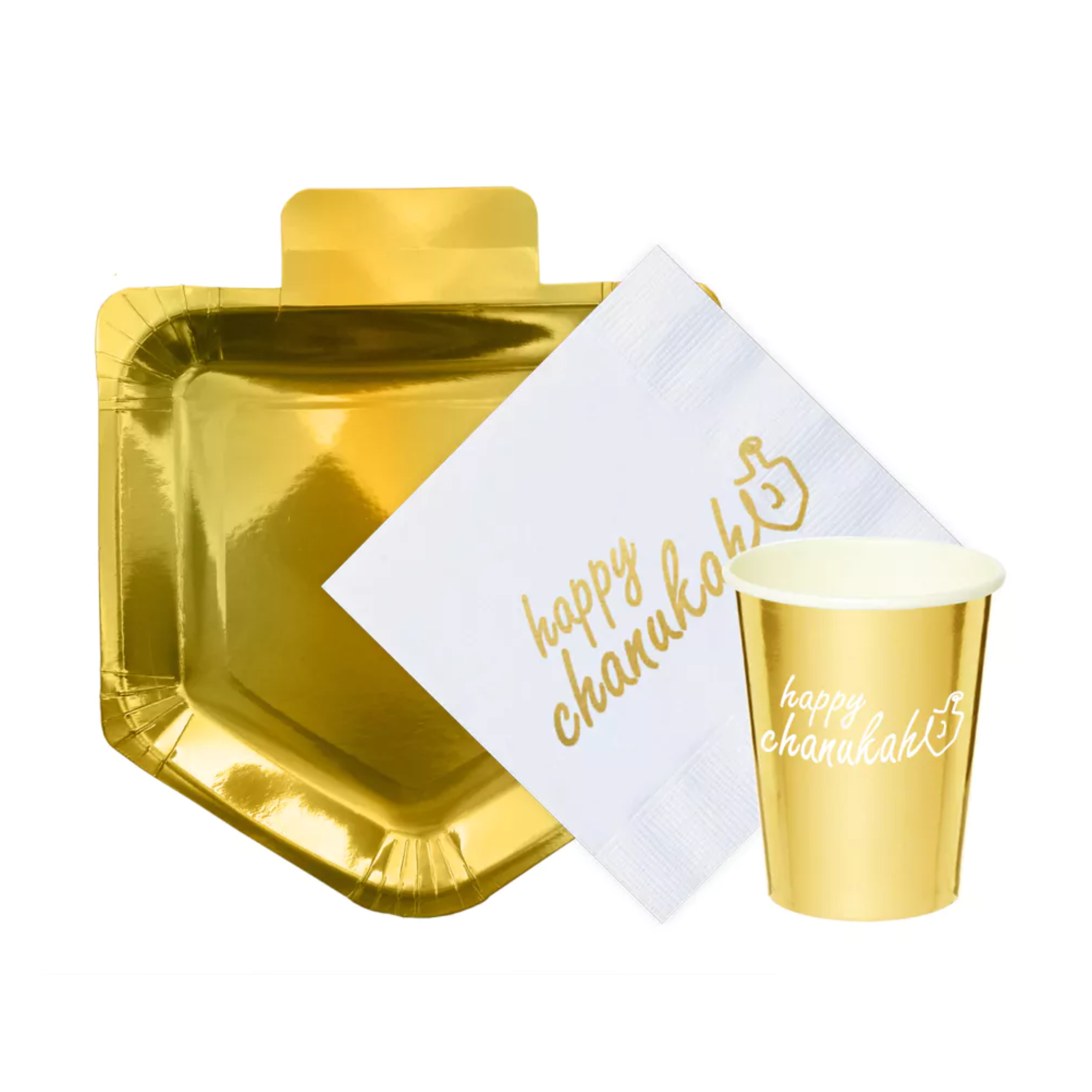 Gold Chanukah Paper Cups (100 Count)