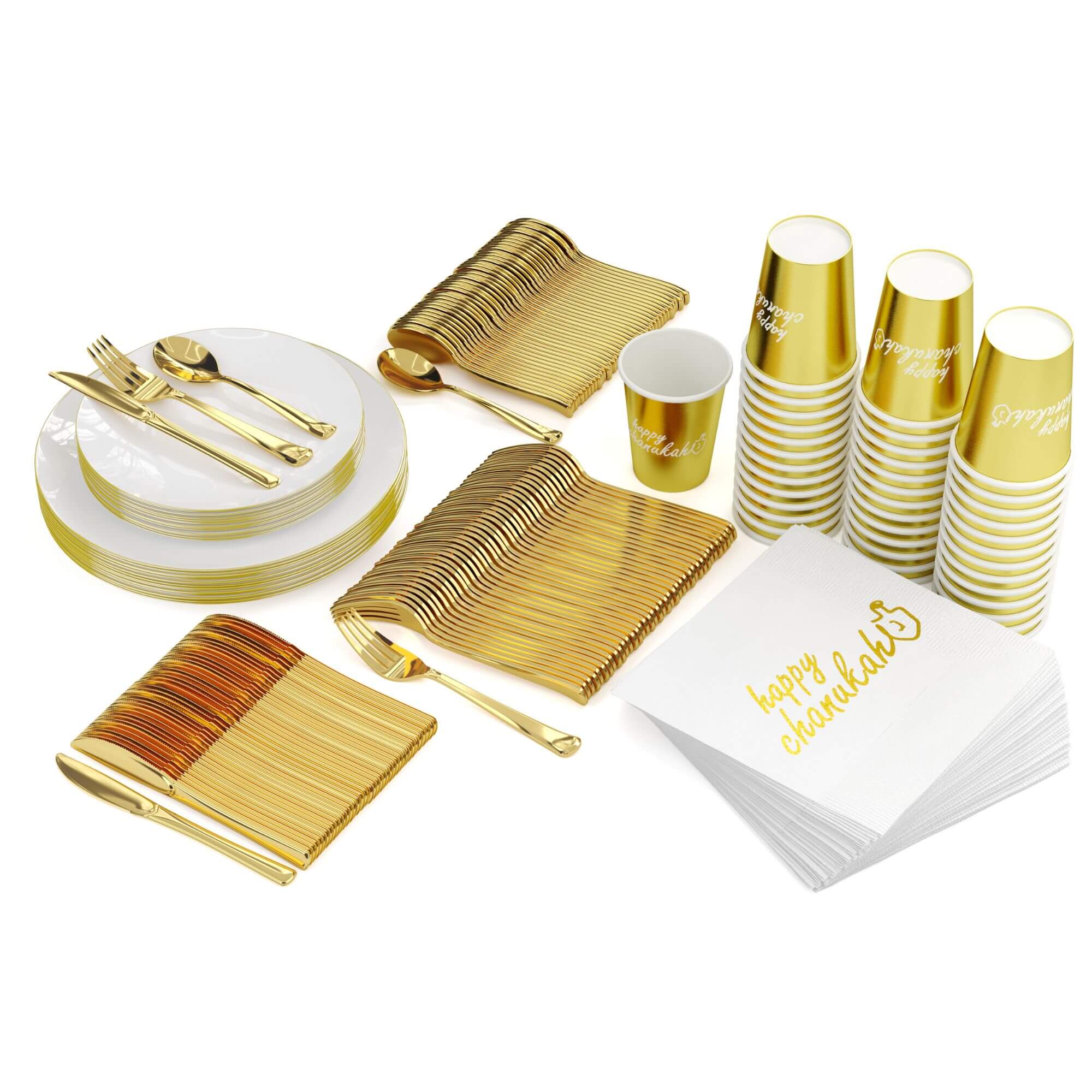 Service for 20 | Gold Classic Trendable Chanukah Combo Set