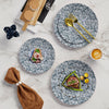 10 In. Garden Damask Design Plastic Plates | 120 Count