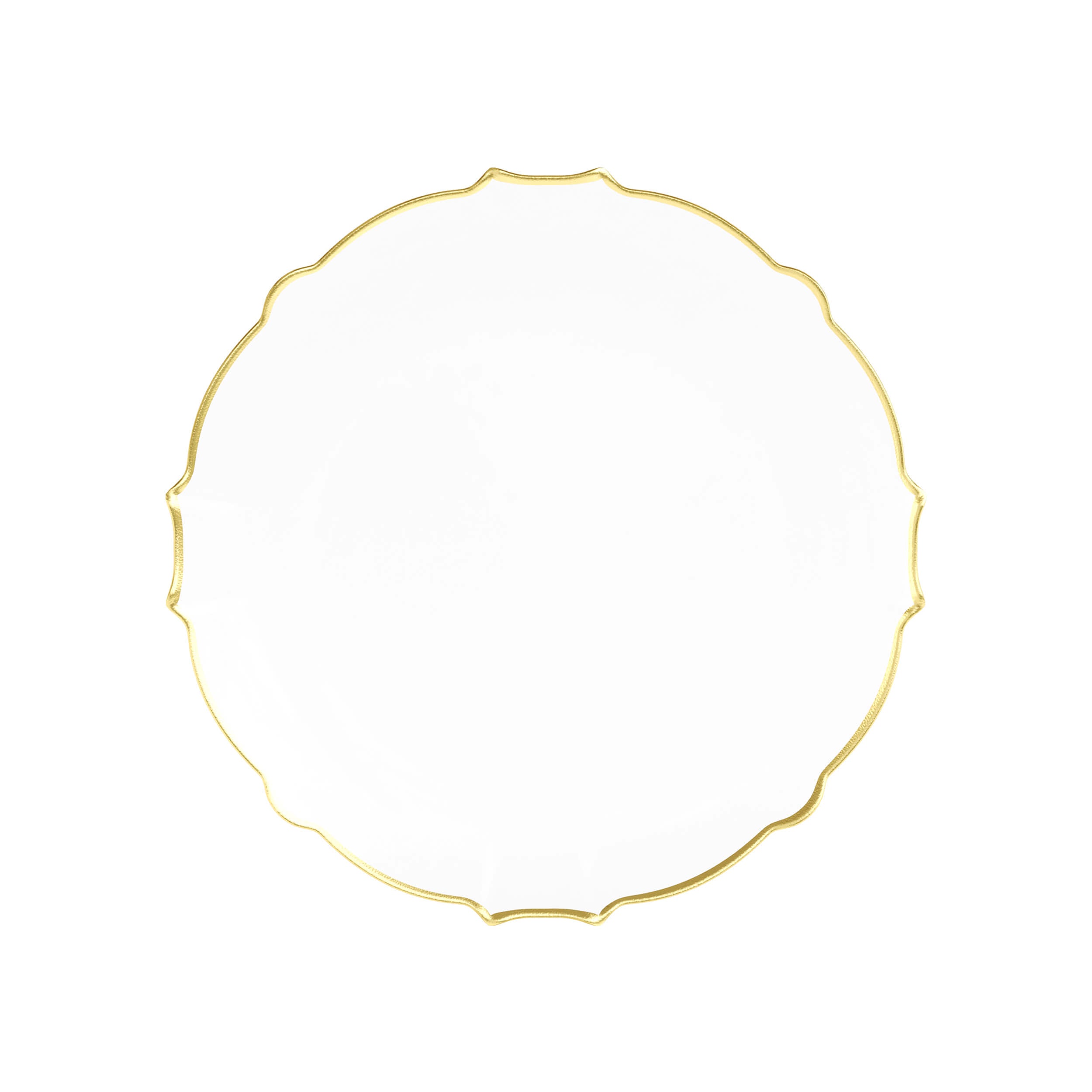 7.5 In. Clear/Gold Petal Plates | 120 Count