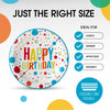 9 In. Blue Birthday Print Paper Plates | 500 Count