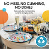 7 In. Birthday Print Paper Plates | 500 Count