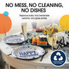 9 In. Birthday Print Paper Plates | 500 Count