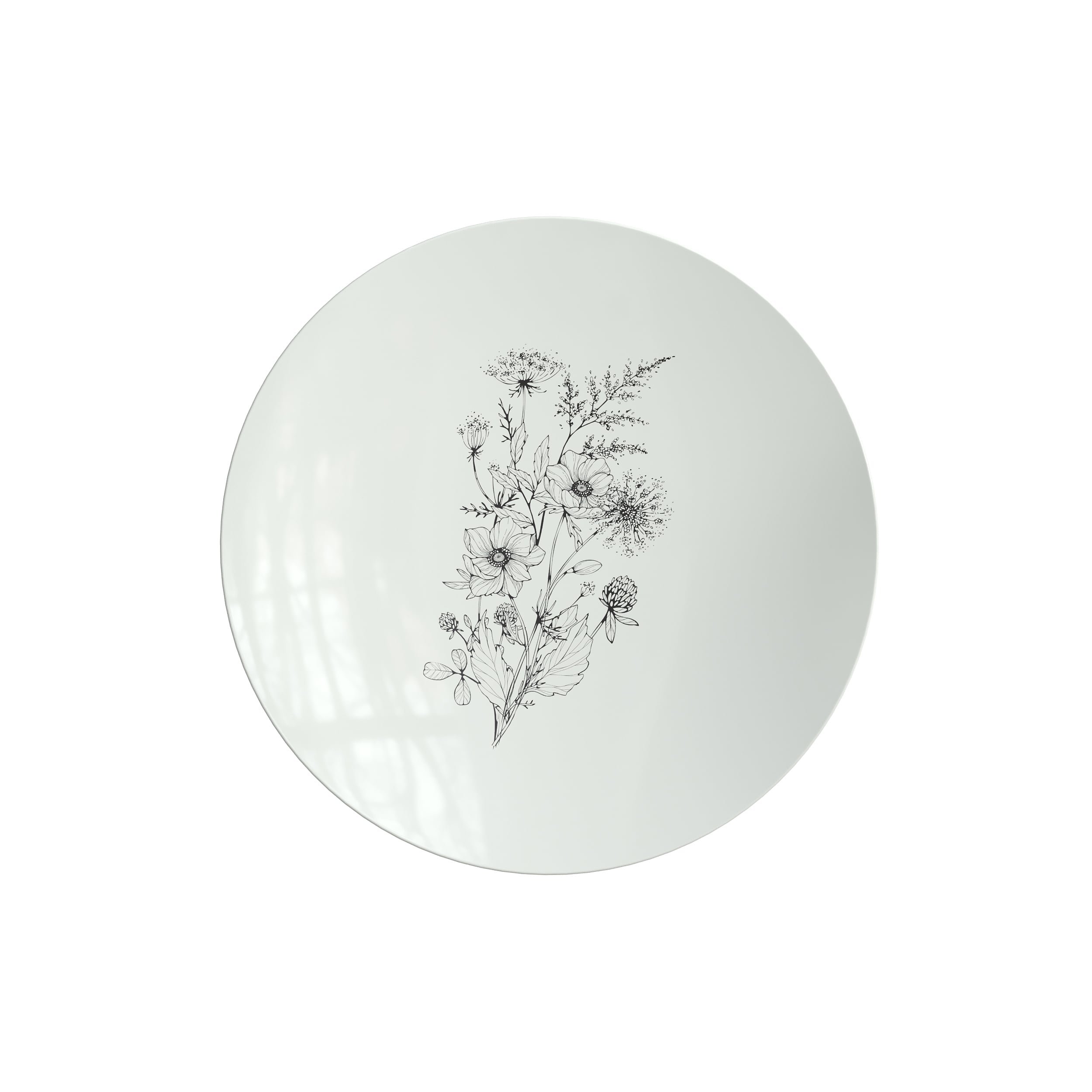 8 In. Dandelion Bloom Design Plastic Plates | 120 Count