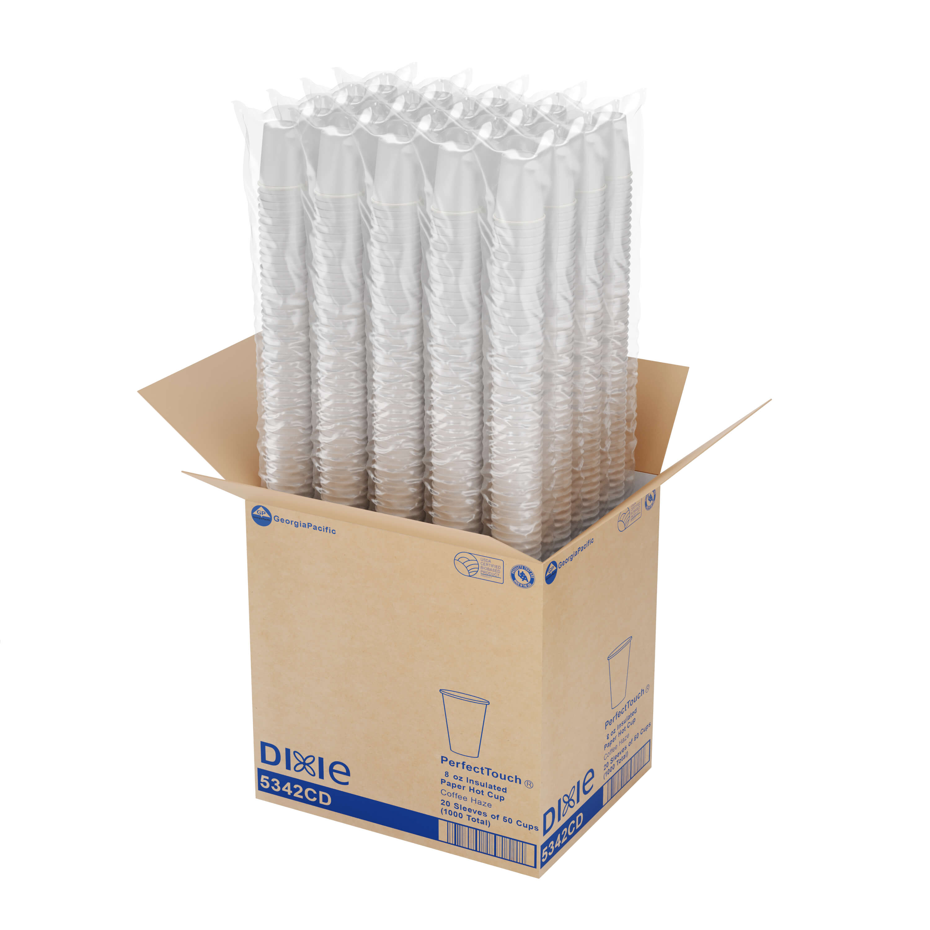 Monogram 8 Oz. White Hot Cups | 1000 Count