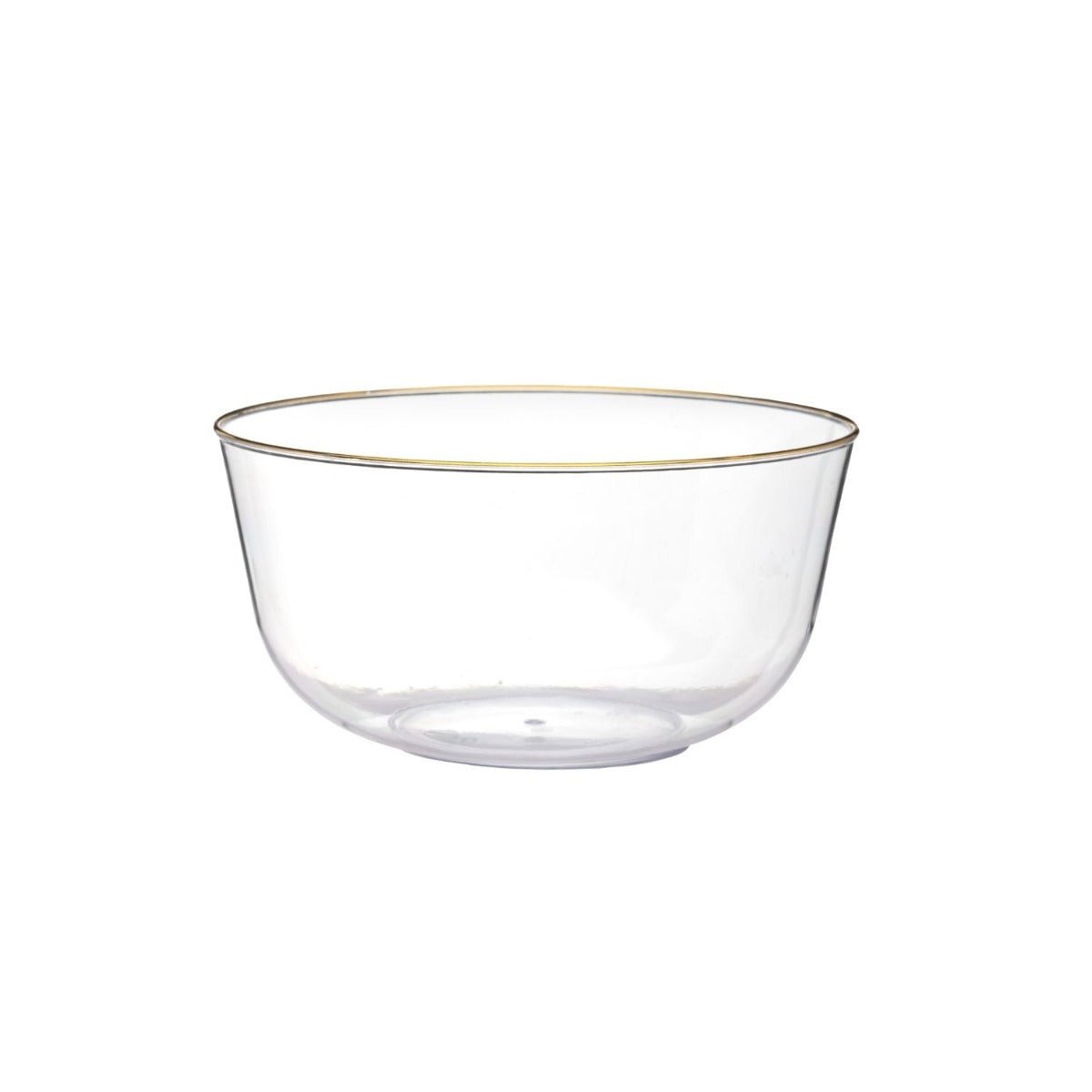 Clear With Gold Rim Plastic Bowls (120 Count)
