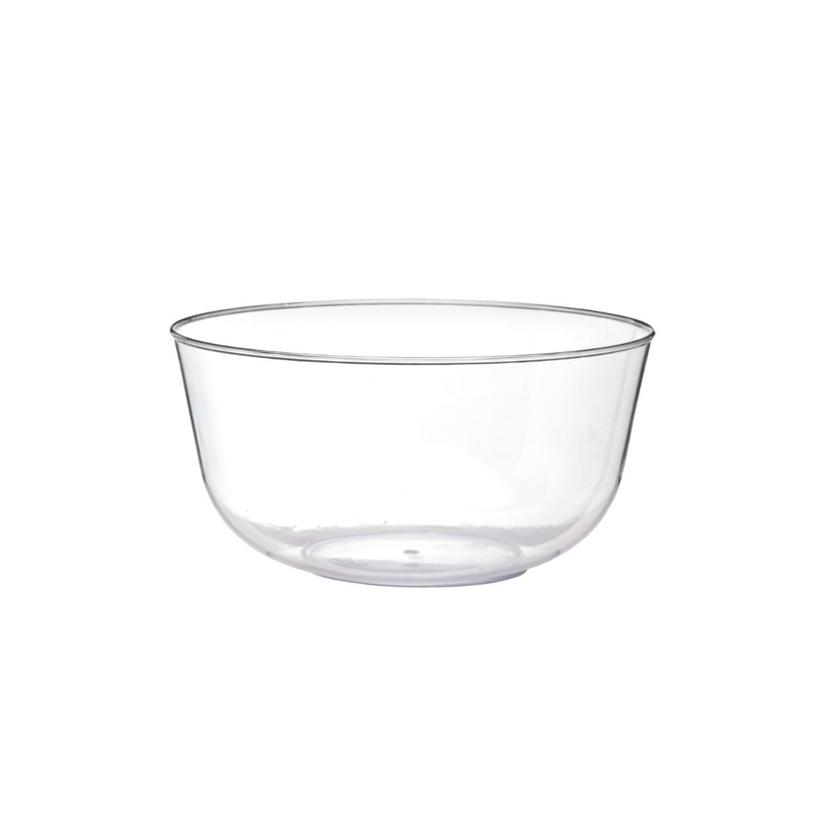 Clear With Silver Rim Plastic Bowls (120 Count)