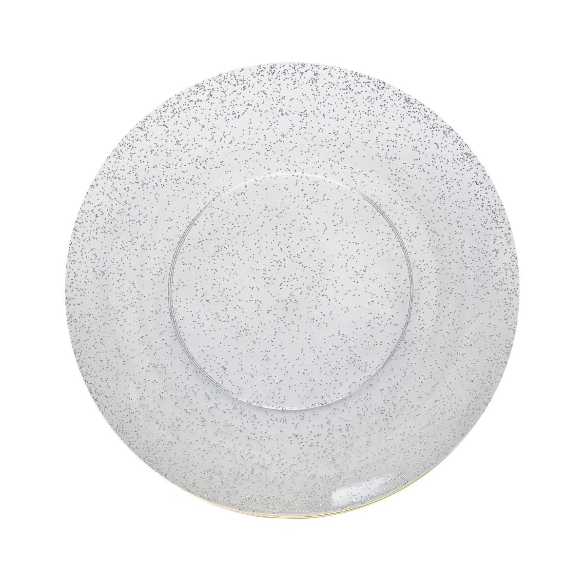 10" Silver Sparkle Design Plastic Plates (120 Count)