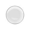 140 Piece White & Black Rim Combo Set | Serves 20 Guests
