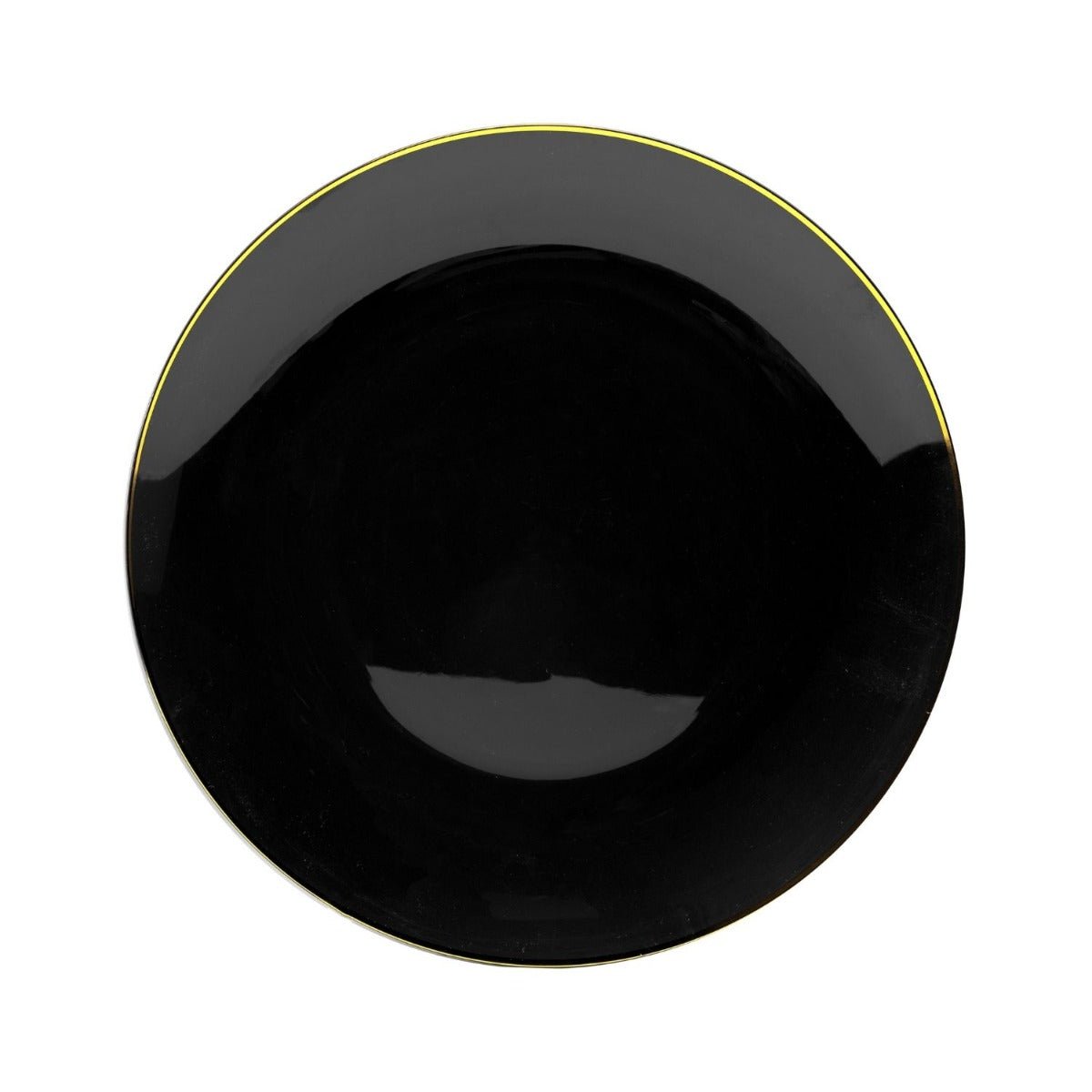 10" Black & Gold Rim Design Plastic Plates (120 Count)
