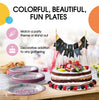 9 In. Pink Birthday Print Paper Plates | 500 Count