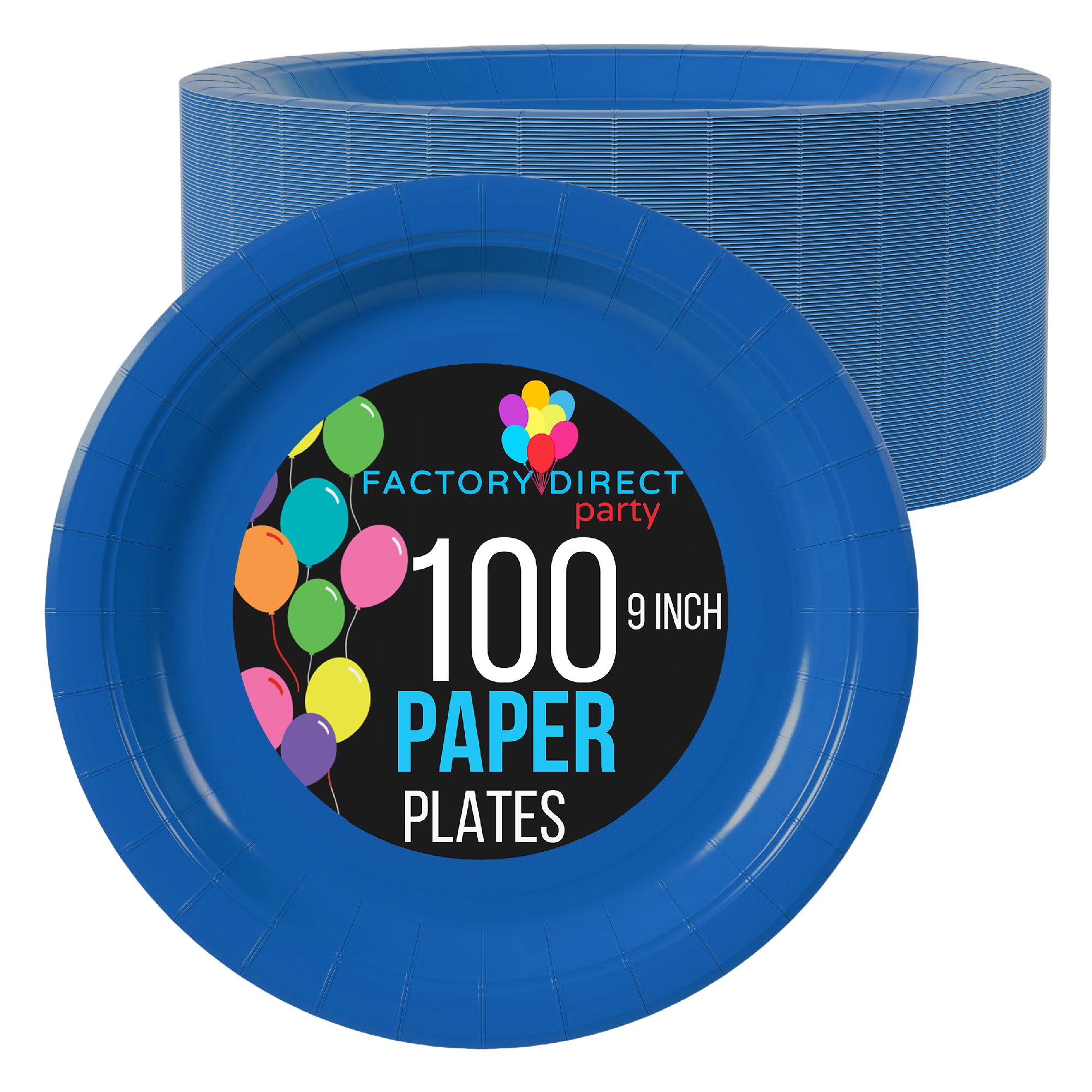 9 In. Dark Blue Paper Plates - 500 Ct.