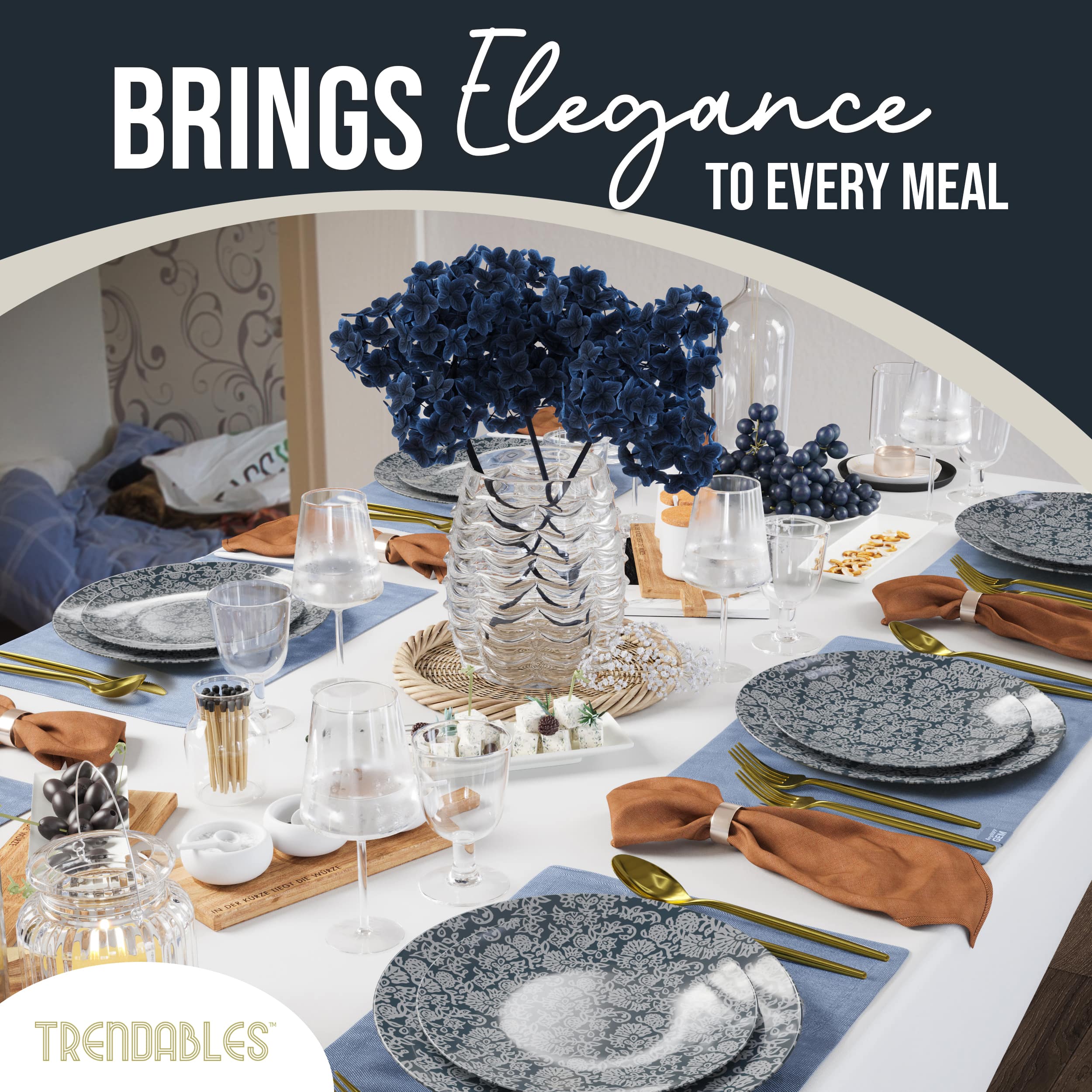 Garden Damask Combo Set | 100 10 In. + 100 8 In.