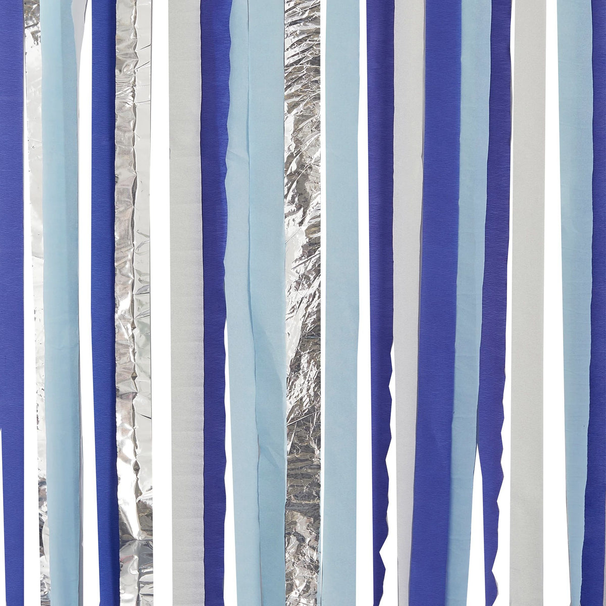 Blue and Silver Streamer Backdrop Kit | Case of 60 – Shluchim Supplies