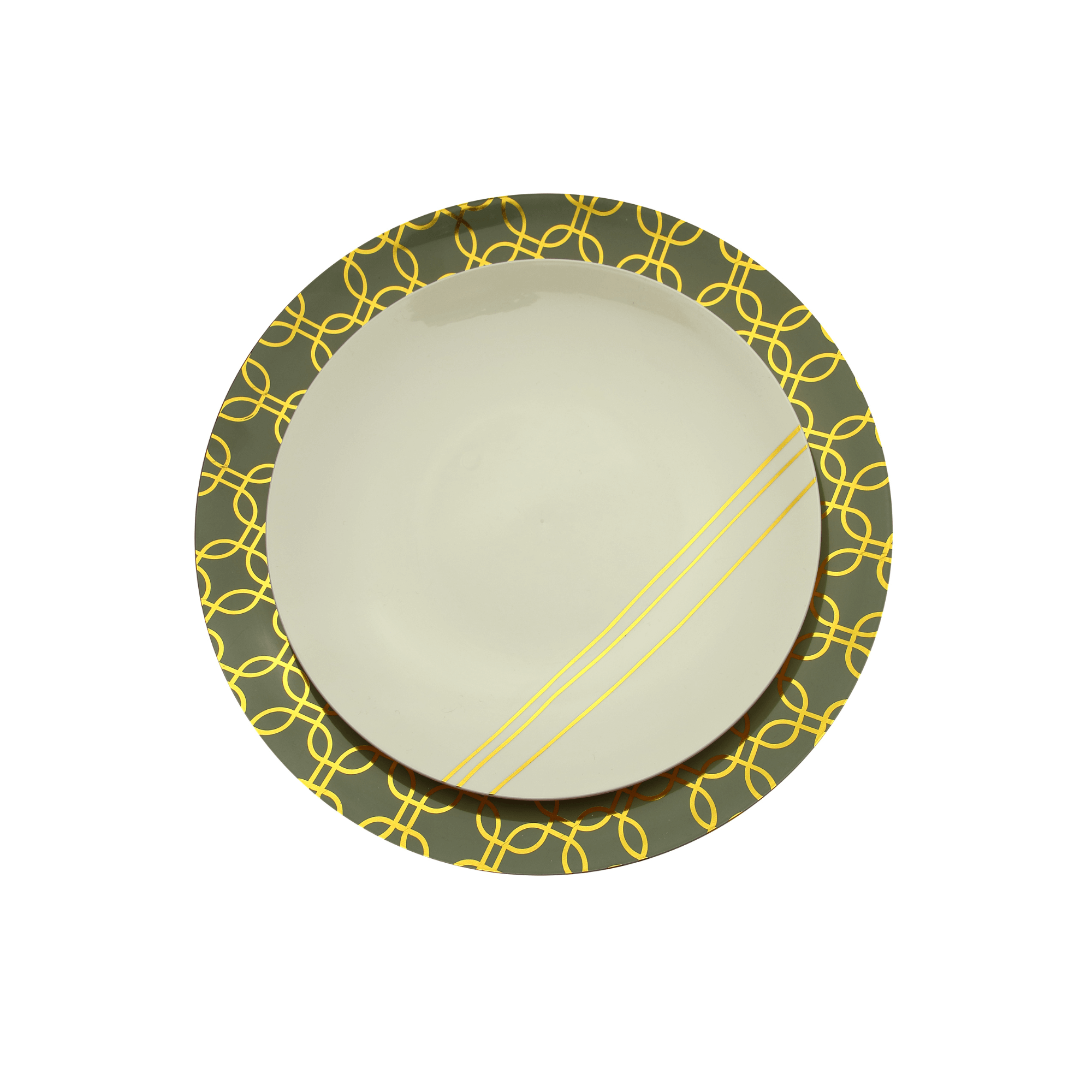 Motif Combo Set - 100 10 Inch Dinner Plates & 100 8 Inch Salad Plates