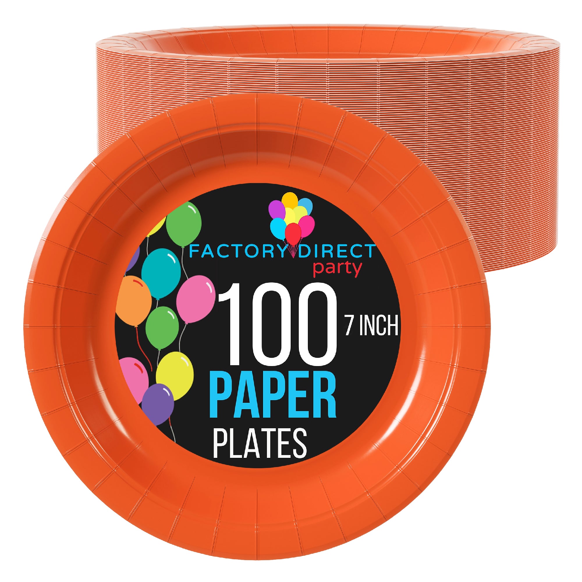 7 In. Orange Paper Plates - 500 Ct.