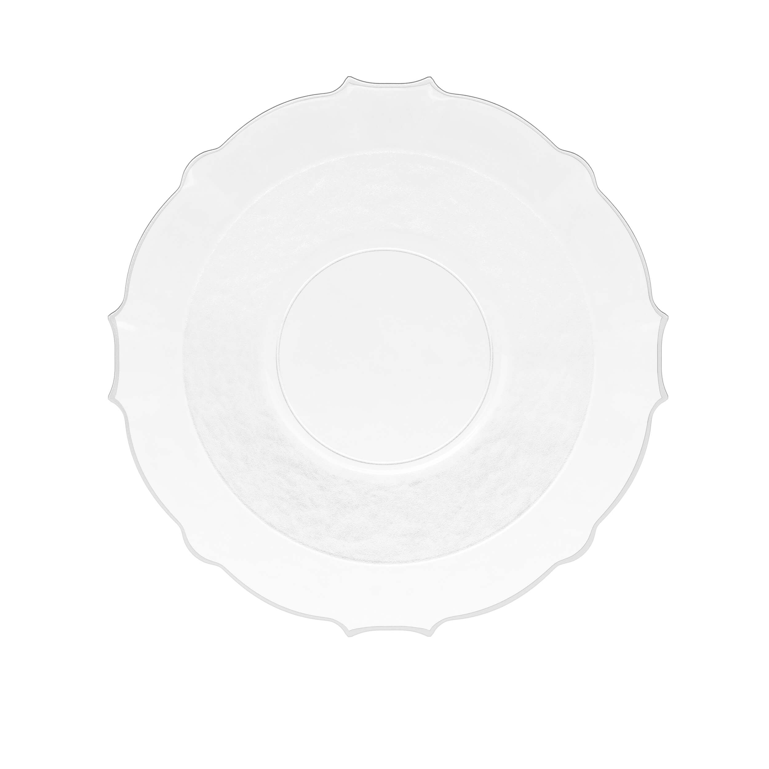 12 Oz. Clear/Silver Petal Plates | 120 Count