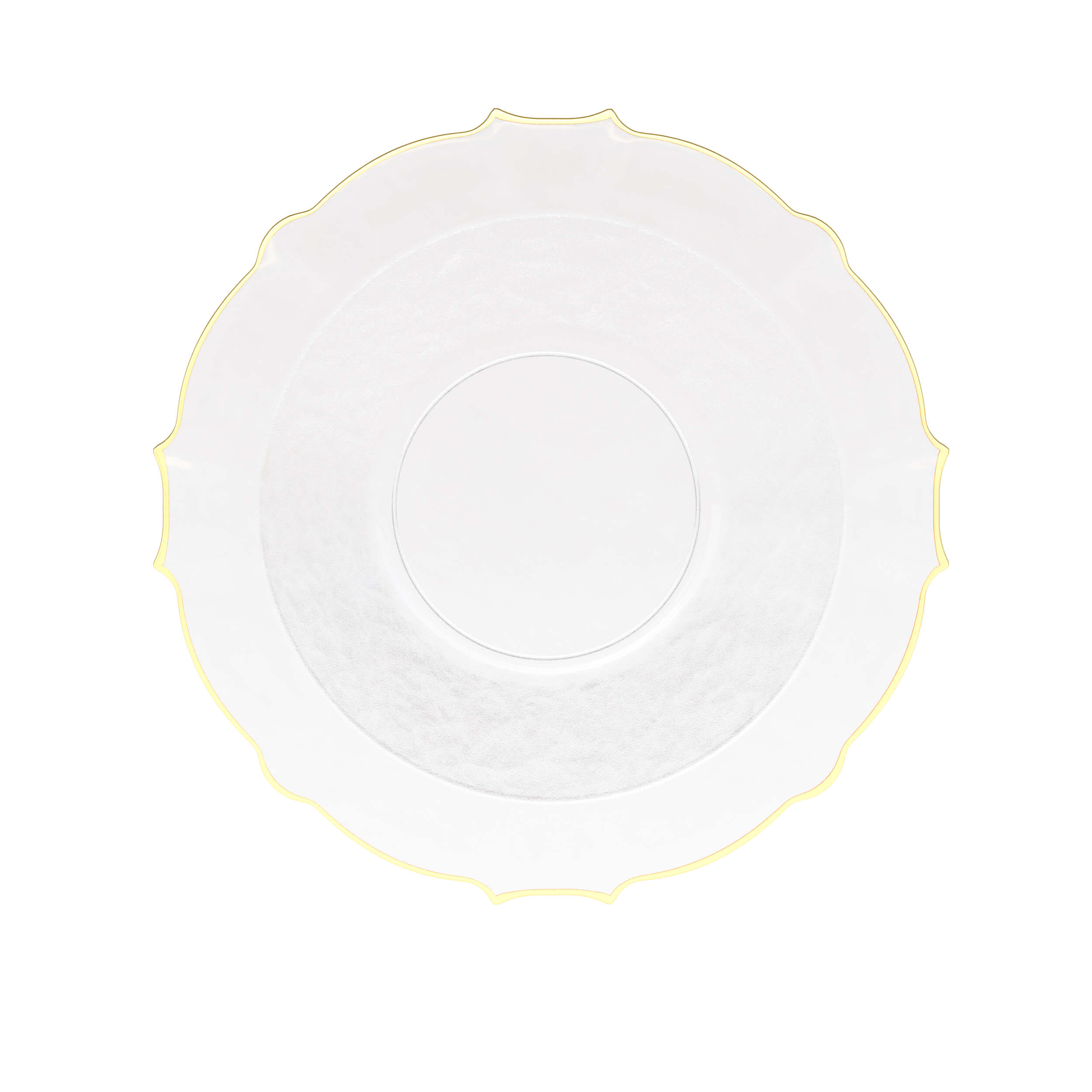 12 Oz. Clear/Gold Petal Plates | 120 Count