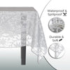 White Lace Printed Plastic Tablecloth | 48 Count