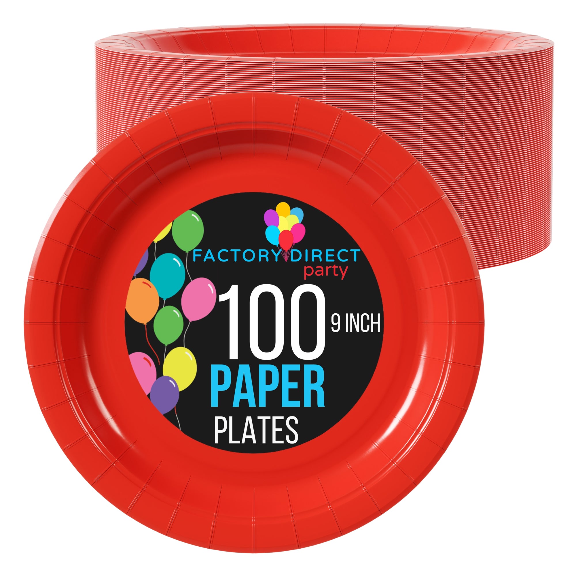 9 In. Red Paper Plates - 500 Ct.