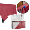 54 In. X 300 Ft. Select A Size Burgundy Plastic Table Cover | 4 Rolls