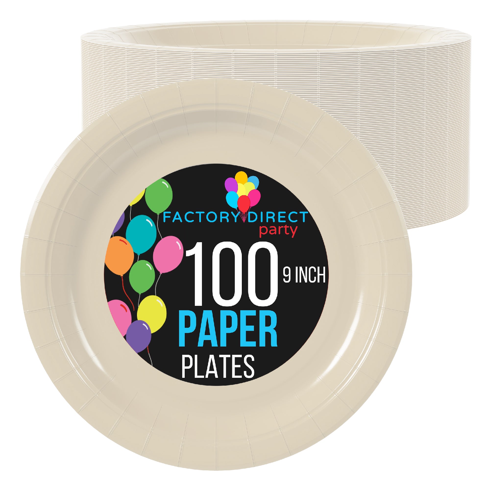 9 In. Ivory Paper Plates - 500 Ct.