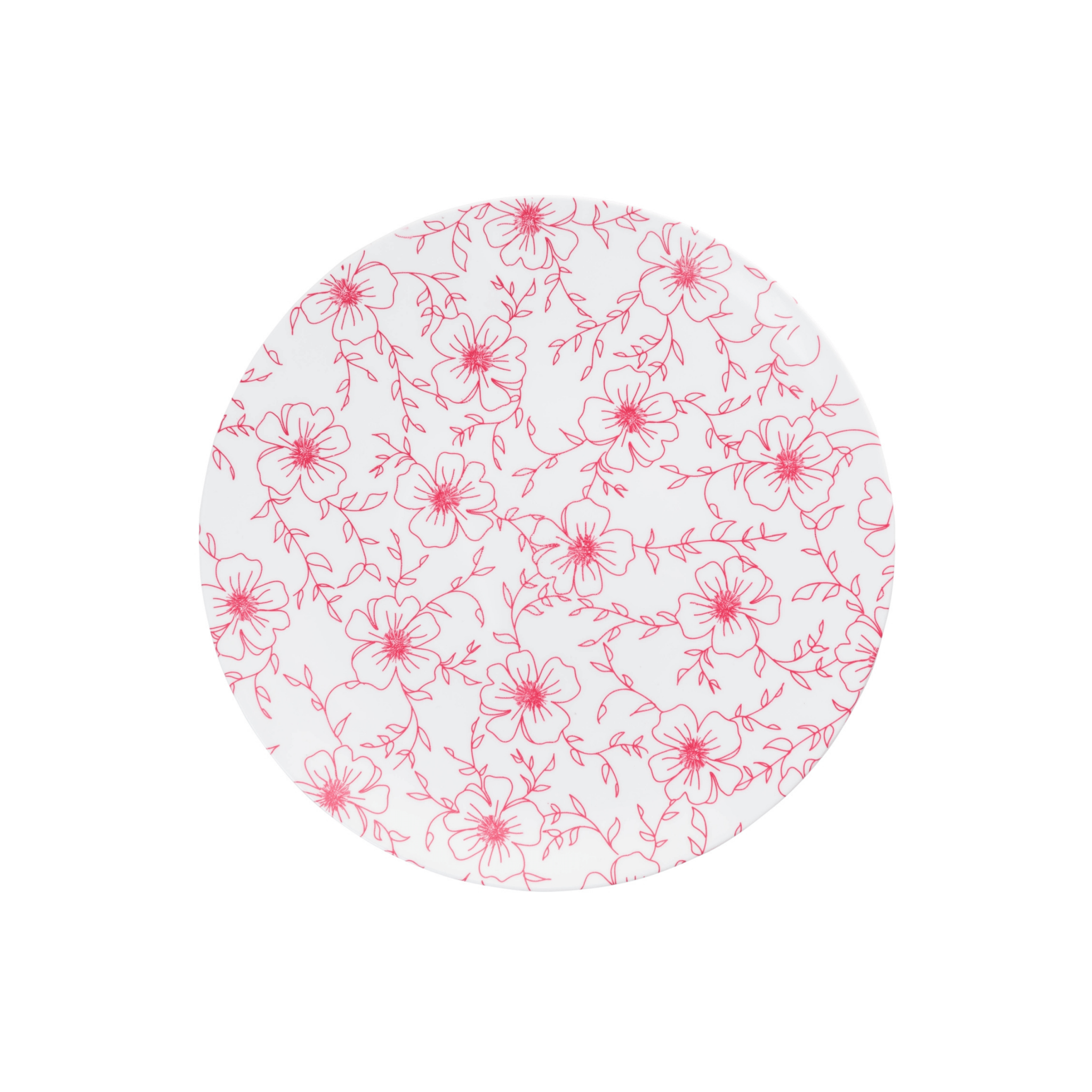 8" Flora Design Plastic Plates (120 Count)