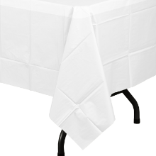 White Plastic Tablecloth | 48 Count