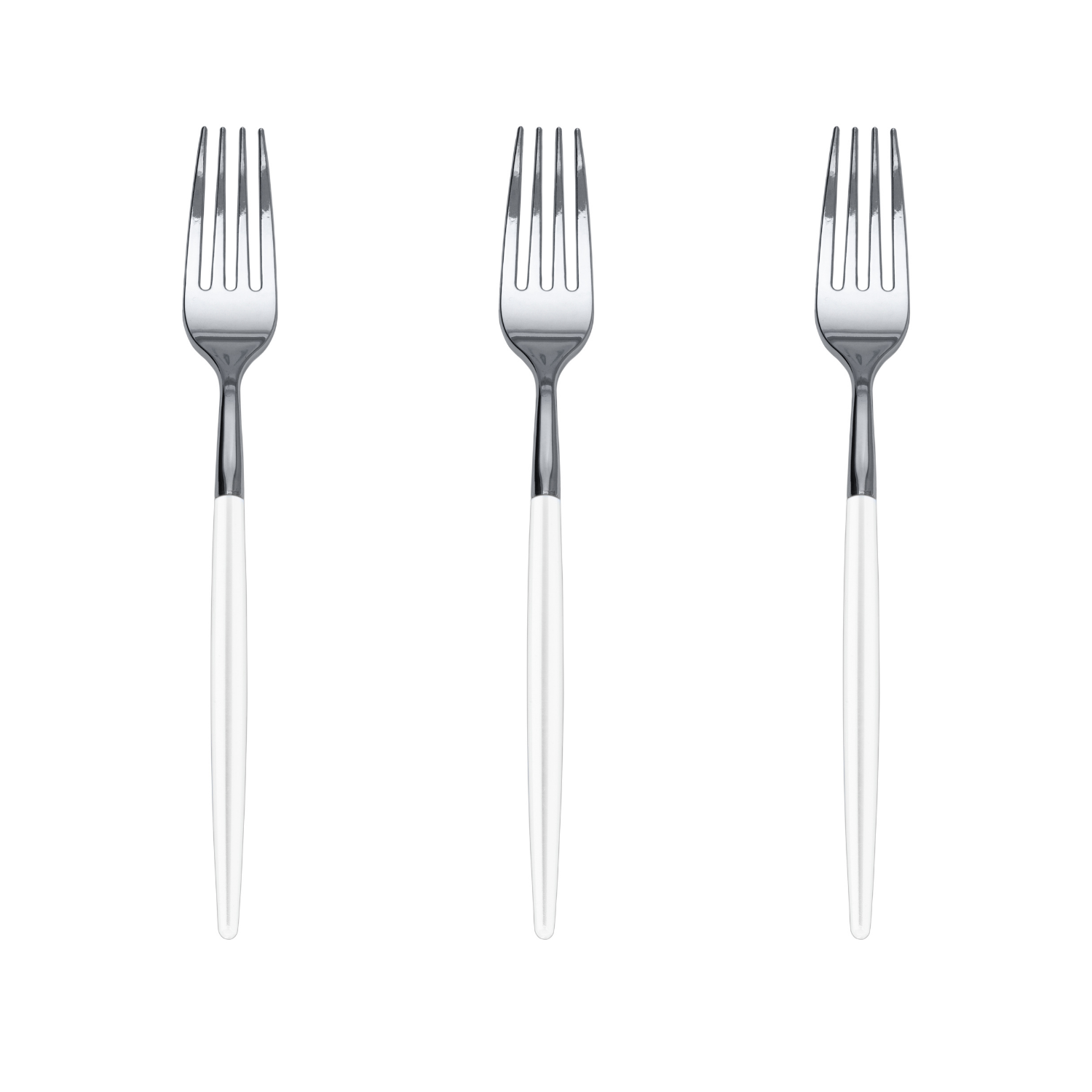 Trendables Forks White/Silver | 480 Count
