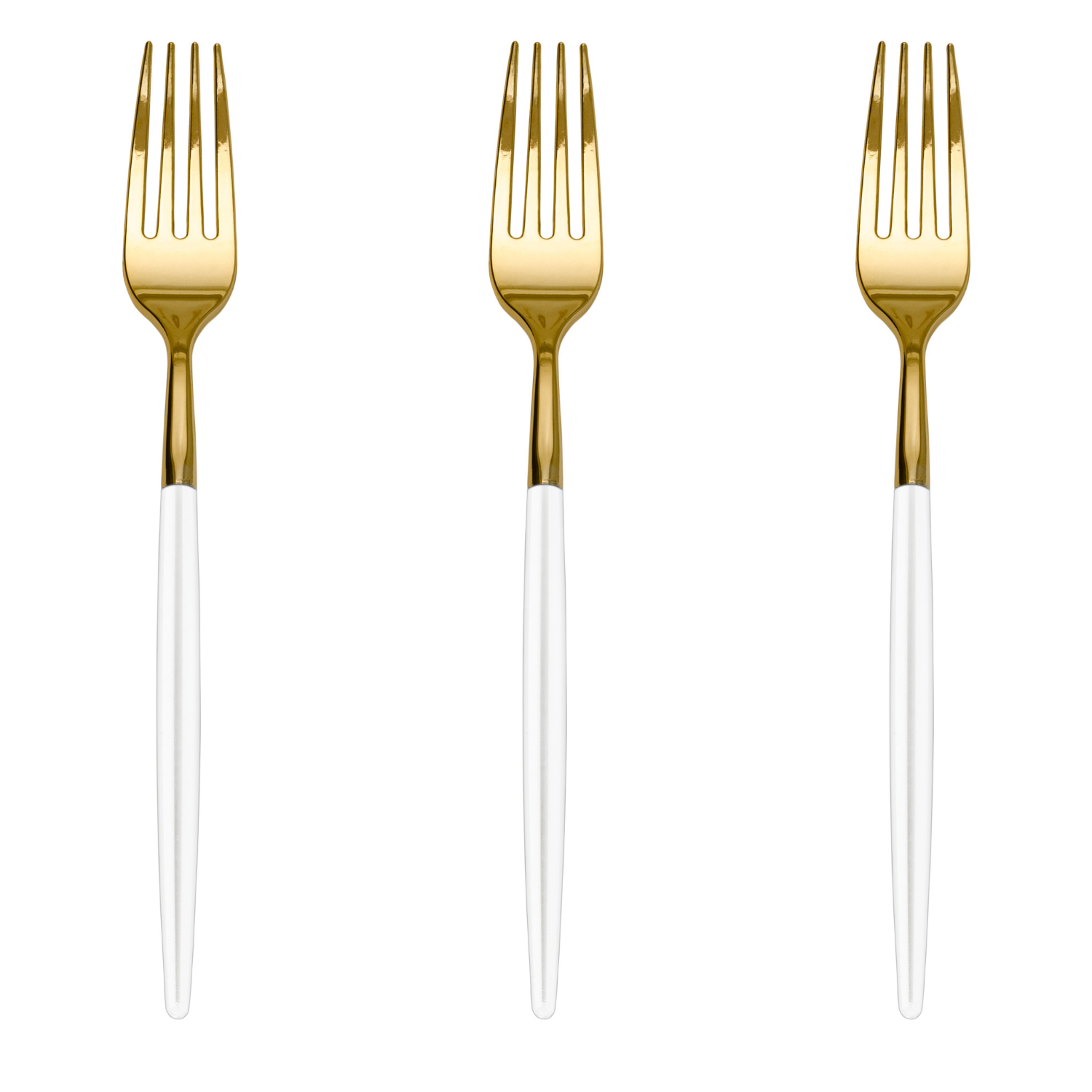 Trendables Forks White/Gold | 480 Count