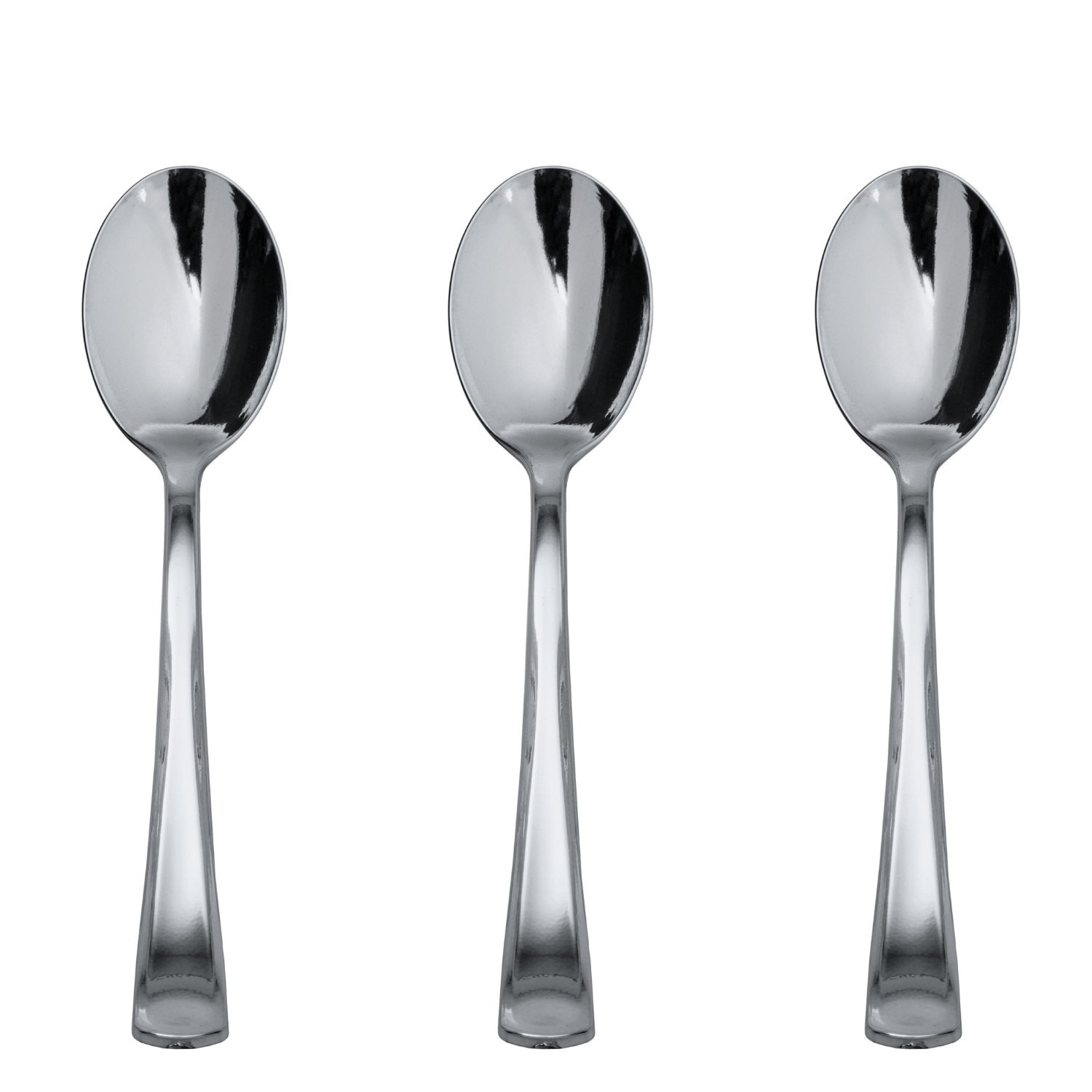 Exquisite Silver Plastic Spoons | 480 Count